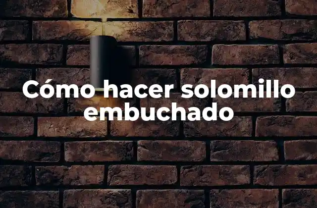 Cómo Hacer Solomillo Embuchado