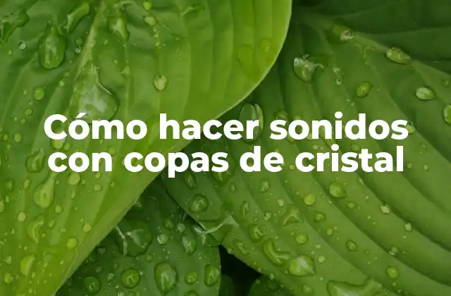 Cómo Hacer Sonidos con Copas de Cristal