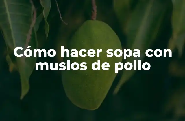 Cómo Hacer Sopa con Muslos de Pollo