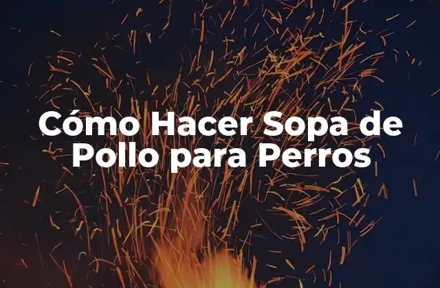 Cómo Hacer Sopa de Pollo para Perros