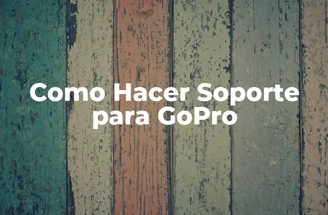 Como Hacer Soporte para Gopro