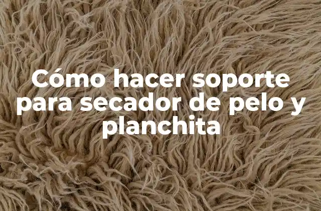 Cómo Hacer Soporte para Secador de Pelo y Planchita