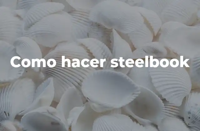 Como Hacer Steelbook