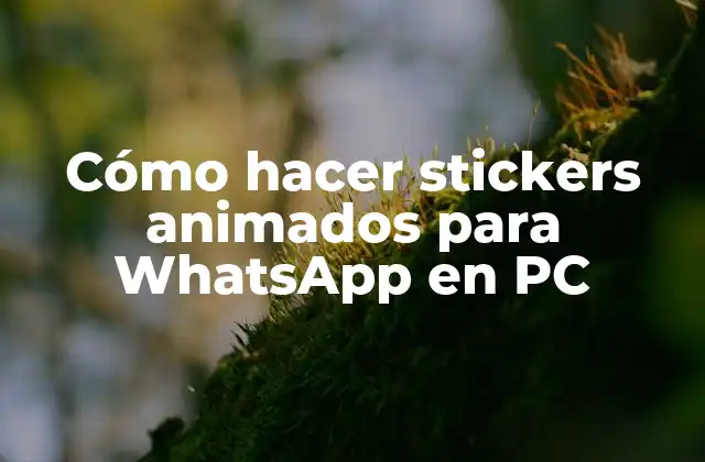 Cómo Hacer Stickers Animados para Whatsapp en Pc