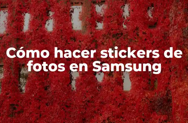 Cómo Hacer Stickers de Fotos en Samsung