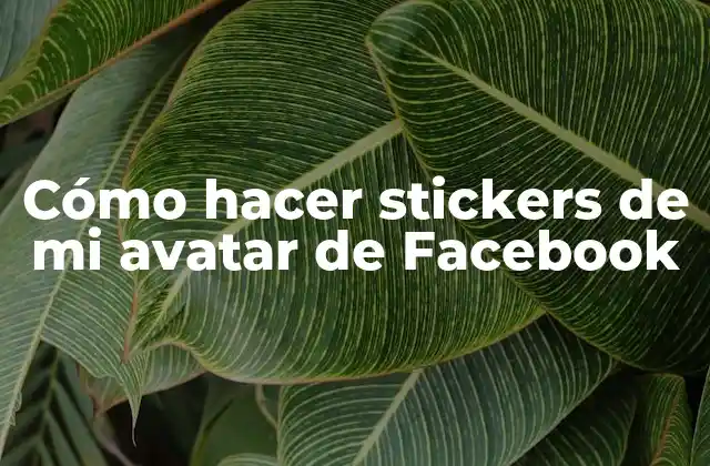 Cómo Hacer Stickers de Mi Avatar de Facebook