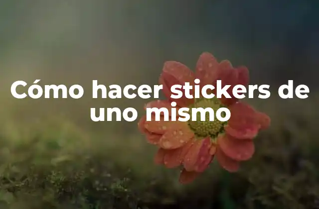 Cómo Hacer Stickers de Uno Mismo