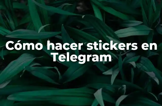 Cómo Hacer Stickers en Telegram 2 Cómo hacer stickers en Telegram
