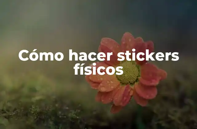 Cómo Hacer Stickers Físicos