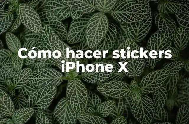 Cómo hacer stickers iPhone X