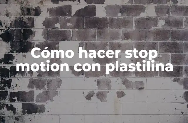Cómo Hacer Stop Motion con Plastilina