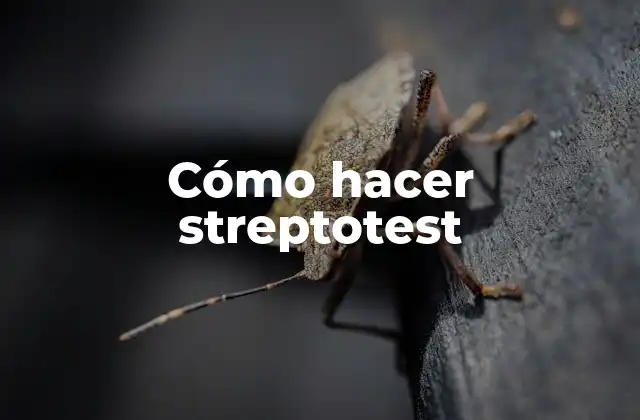 Cómo Hacer Streptotest