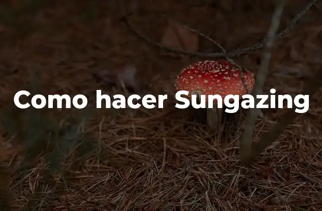 Como Hacer Sungazing