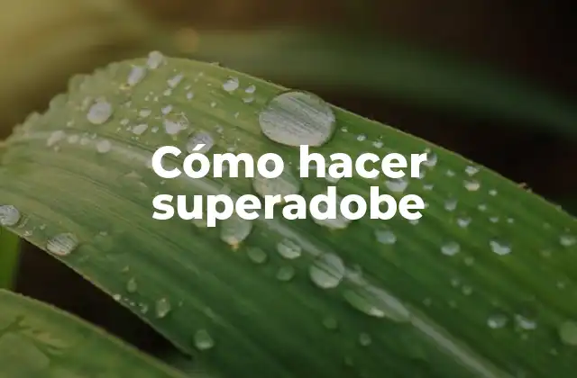 Cómo Hacer Superadobe