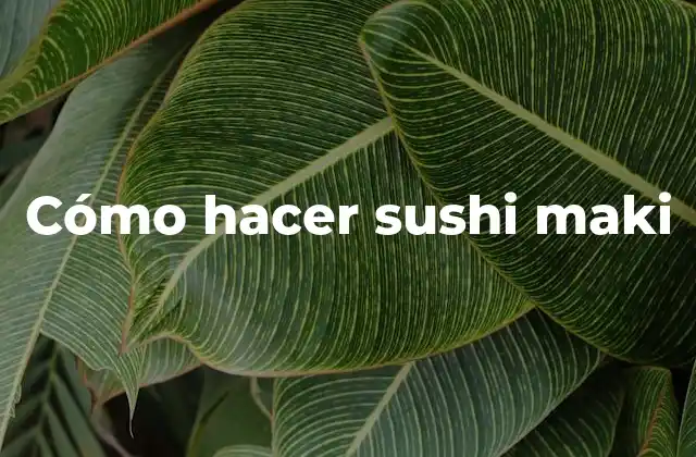 ¿Qué es el sushi maki?