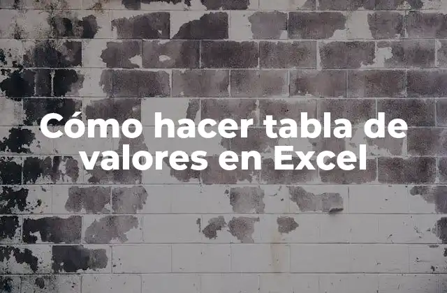 Cómo Hacer Tabla de Valores en Excel 2 ¿Qué es una tabla de valores en Excel y para qué sirve?