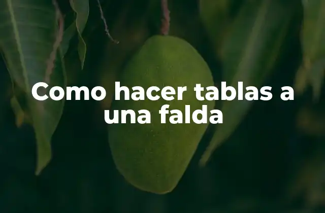 Como Hacer Tablas a una Falda 2 Como hacer tablas a una falda