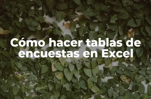 Cómo Hacer Tablas de Encuestas en Excel 2 Cómo hacer tablas de encuestas en Excel