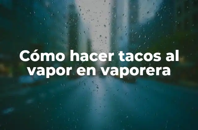 Cómo Hacer Tacos Al Vapor en Vaporera