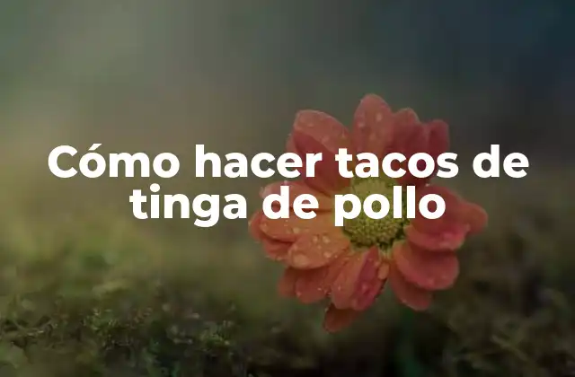 Cómo Hacer Tacos de Tinga de Pollo