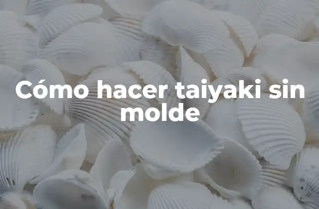 Cómo Hacer Taiyaki sin Molde