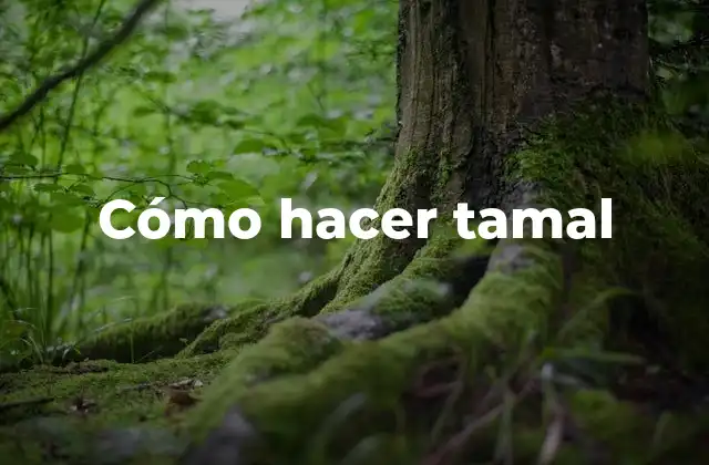Cómo Hacer Tamal
