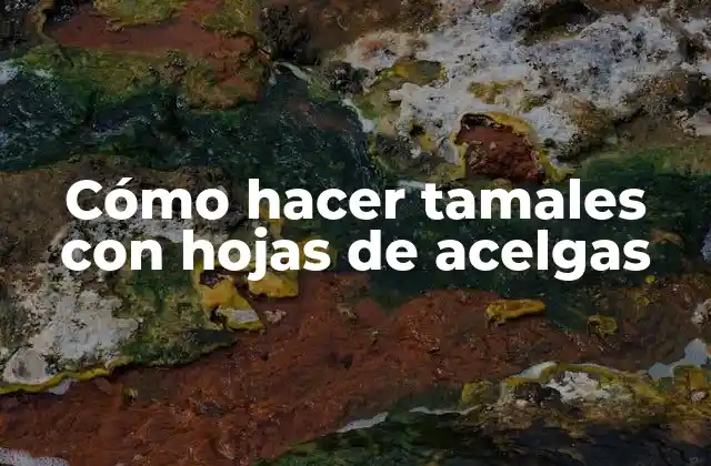 Cómo Hacer Tamales con Hojas de Acelgas