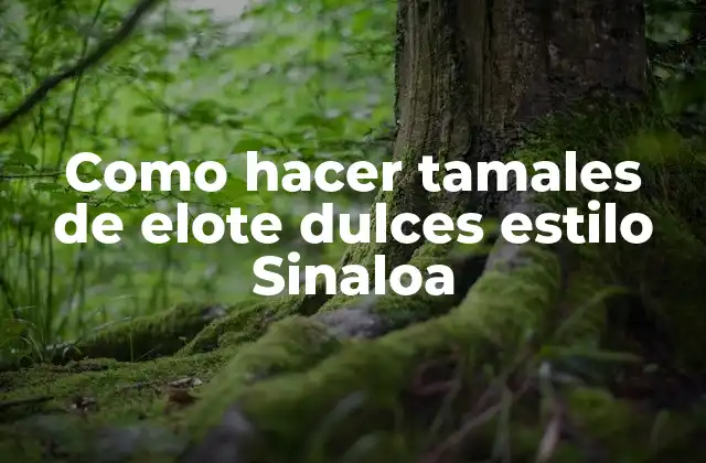 Como Hacer Tamales de Elote Dulces Estilo Sinaloa