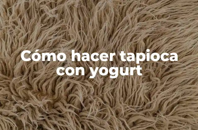 ¿Qué es la tapioca y para qué sirve?