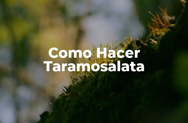 Como Hacer Taramosalata