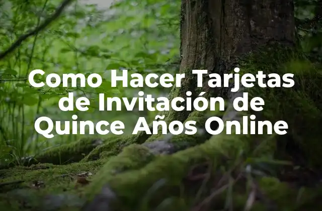 Como Hacer Tarjetas de Invitación de Quince Años Online