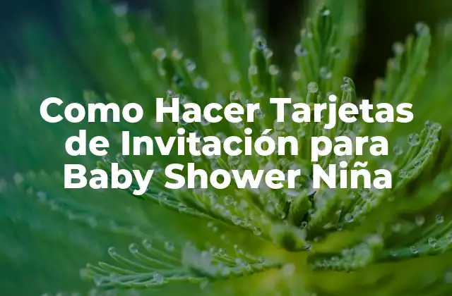 Como Hacer Tarjetas de Invitación para Baby Shower Niña