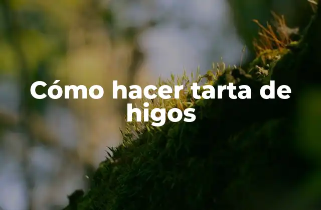 ¿Qué es una tarta de higos y para qué sirve?