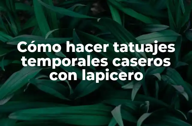 Cómo Hacer Tatuajes Temporales Caseros con Lapicero