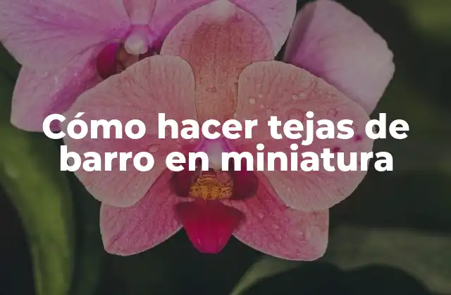 Cómo Hacer Tejas de Barro en Miniatura