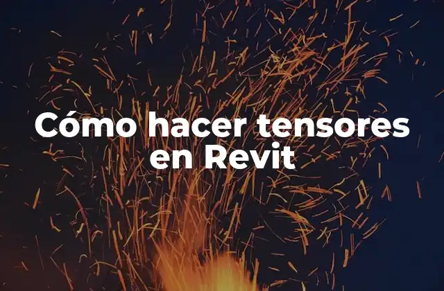 Cómo Hacer Tensores en Revit