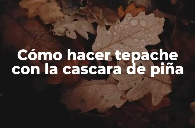 Cómo Hacer Tepache con la Cascara de Piña