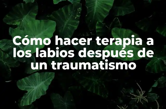 Cómo Hacer Terapia a los Labios Después de un Traumatismo