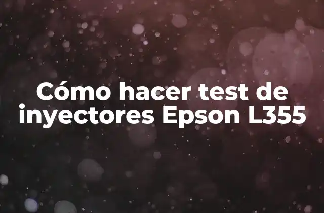 Cómo Hacer Test de Inyectores Epson L355 2 Qué es un test de inyectores y para qué sirve