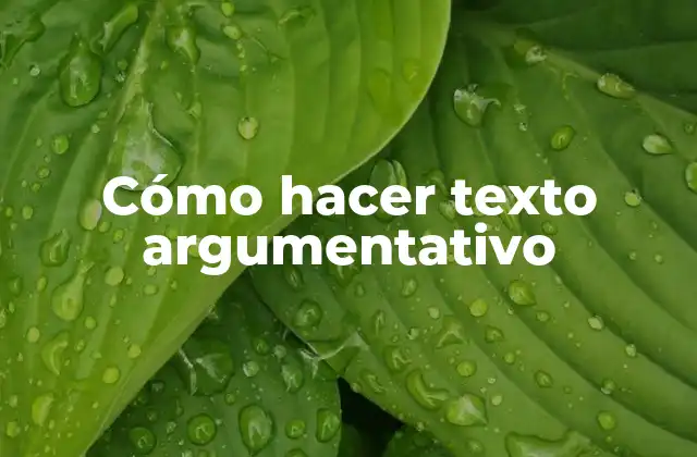 Cómo Hacer Texto Argumentativo 2 Cómo hacer texto argumentativo
