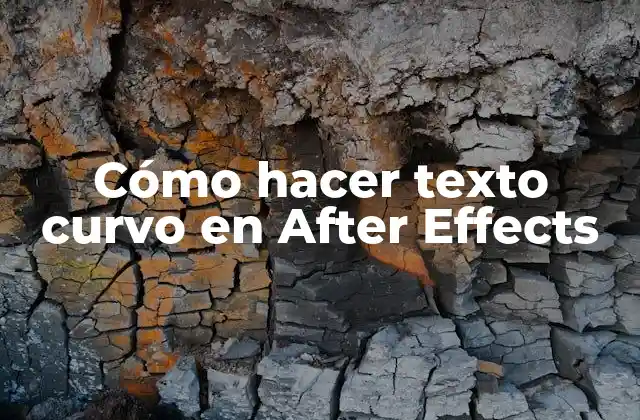 Cómo Hacer Texto Curvo en After Effects 2 Cómo hacer texto curvo en After Effects