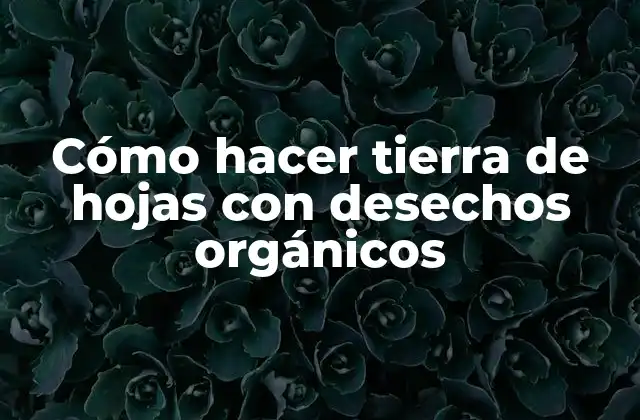 Cómo Hacer Tierra de Hojas con Desechos Orgánicos 2 Tierra de hojas con desechos orgánicos