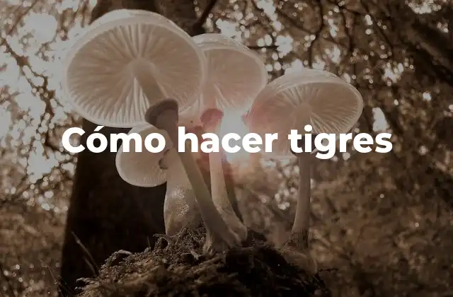 Cómo Hacer Tigres