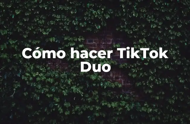 Cómo Hacer Tiktok Duo