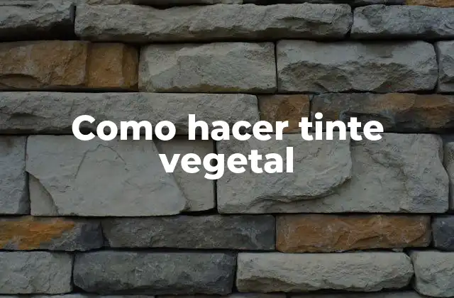 Como Hacer Tinte Vegetal 2 Como hacer tinte vegetal