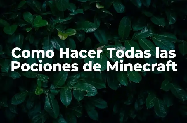 Como Hacer Todas las Pociones de Minecraft 2 ¿Qué son las Pociones en Minecraft?