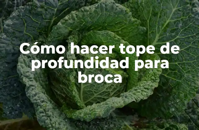 Cómo Hacer Tope de Profundidad para Broca
