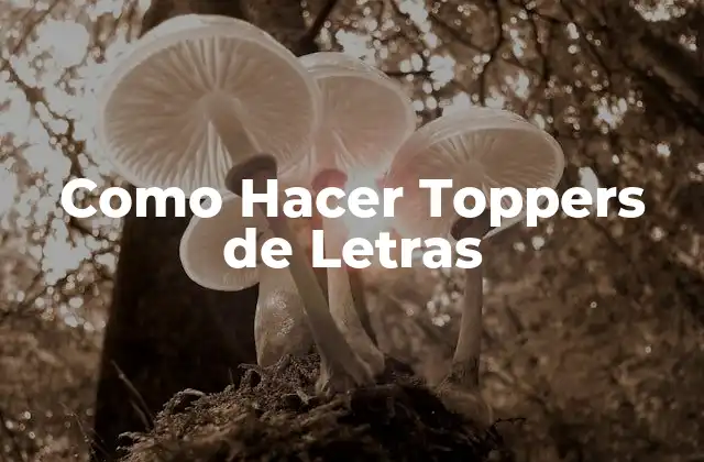 Como Hacer Toppers de Letras