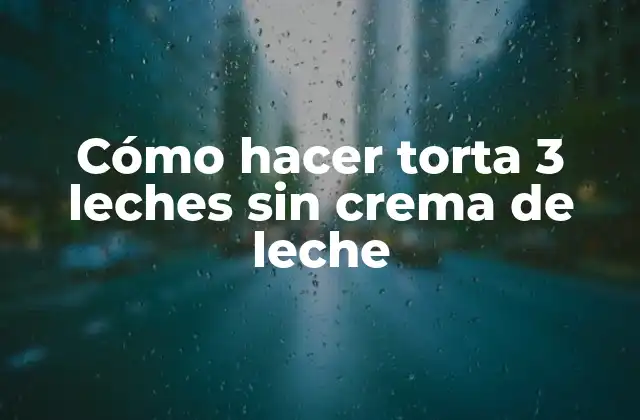 ¿Qué es una torta 3 leches y para qué sirve?