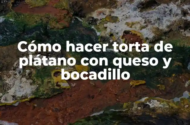 Cómo Hacer Torta de Plátano con Queso y Bocadillo 2 Torta de plátano con queso y bocadillo
